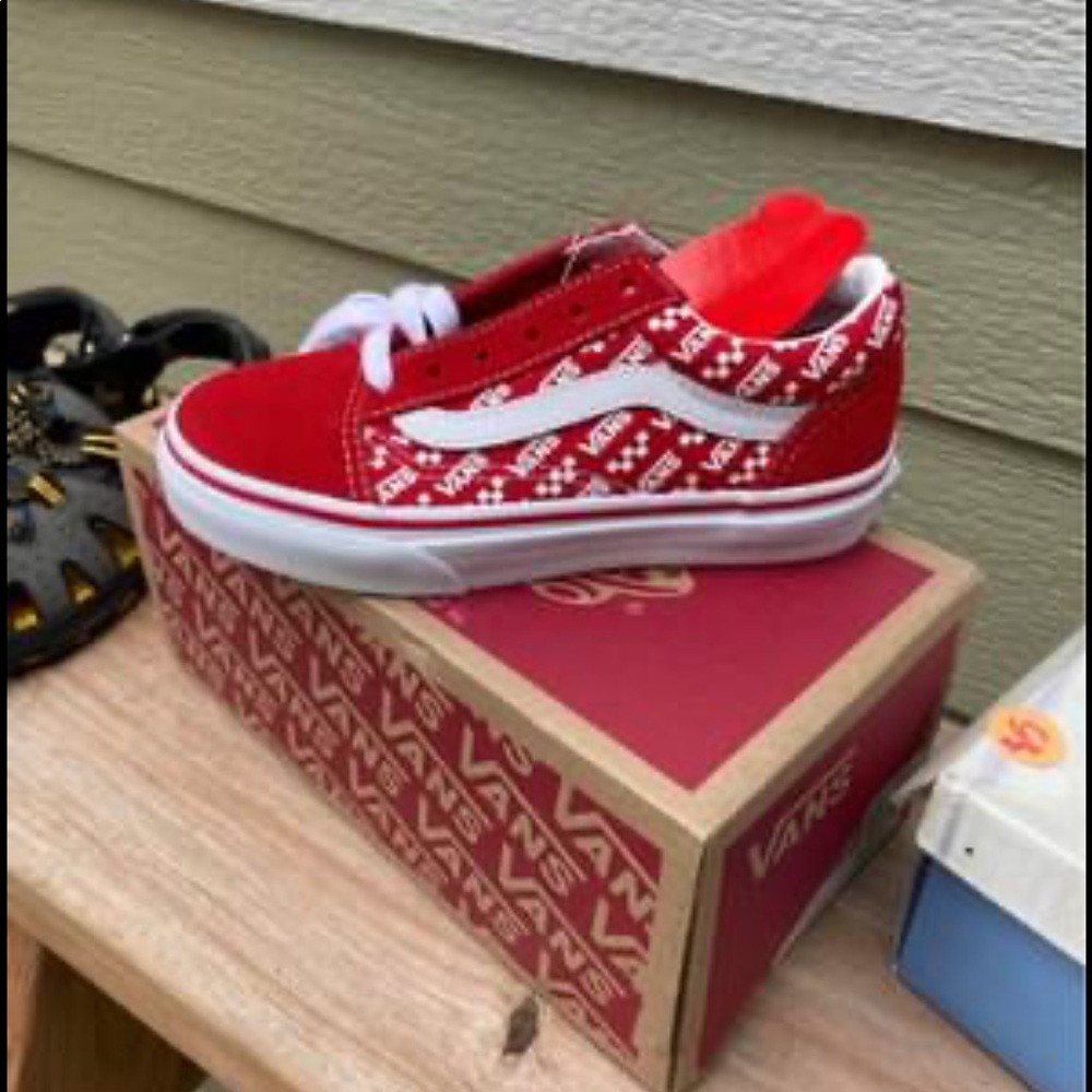 Boys red Vans